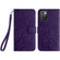 Xiaomi Redmi 10 Tree Birds Embossed Pattern Leather Phone Case - Purple