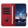 Xiaomi Redmi 10 Tree Birds Embossed Pattern Leather Phone Case - Red