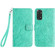 Xiaomi Redmi Note 11S Tree Birds Embossed Pattern Leather Phone Case - Green