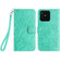Xiaomi Redmi 10C Tree Birds Embossed Pattern Leather Phone Case - Green