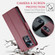 Xiaomi 12T /12T Pro/Redmi K50 Ultra CaseMe 023 Butterfly Buckle Litchi Texture RFID Anti-theft Leather Phone Case - Wine Red
