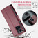 Xiaomi Redmi Note 12 4G Global CaseMe 023 Butterfly Buckle Litchi Texture RFID Anti-theft Leather Phone Case - Wine Red