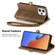 Xiaomi Redmi K50 Geometric Zipper Wallet Side Buckle Leather Phone Case - Brown