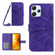 Xiaomi Redmi 12 4G Global Skin Feel Sun Flower Embossed Flip Leather Phone Case with Lanyard - Dark Purple