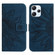 Xiaomi Redmi 12 4G Global Skin Feel Sun Flower Embossed Flip Leather Phone Case with Lanyard - Inky Blue