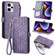 Redmi Note 12 Turbo Geometric Zipper Wallet Side Buckle Leather Phone Case - Purple