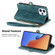 Xiaomi Redmi 12 Geometric Zipper Wallet Side Buckle Leather Phone Case - Green