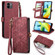 Xiaomi Redmi A1 Geometric Zipper Wallet Side Buckle Leather Phone Case - Red