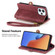 Xiaomi Redmi A1 Geometric Zipper Wallet Side Buckle Leather Phone Case - Red