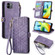 Xiaomi Redmi A1 Geometric Zipper Wallet Side Buckle Leather Phone Case - Purple