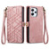 Xiaomi Redmi Note 8 Pro Geometric Zipper Wallet Side Buckle Leather Phone Case - Pink