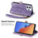 Xiaomi Redmi 12C Geometric Zipper Wallet Side Buckle Leather Phone Case - Purple