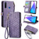 Xiaomi Redmi Note 8T Geometric Zipper Wallet Side Buckle Leather Phone Case - Purple