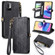 Xiaomi Redmi Note 10 5G Geometric Zipper Wallet Side Buckle Leather Phone Case - Black