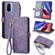 Xiaomi Redmi K40 Geometric Zipper Wallet Side Buckle Leather Phone Case - Purple