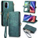 Xiaomi Redmi K40 Geometric Zipper Wallet Side Buckle Leather Phone Case - Green