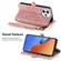 Xiaomi Redmi K40 Geometric Zipper Wallet Side Buckle Leather Phone Case - Pink