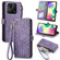 Xiaomi Redmi 10A Geometric Zipper Wallet Side Buckle Leather Phone Case - Purple