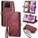 Xiaomi Redmi Note 12S Geometric Zipper Wallet Side Buckle Leather Phone Case - Red Xiaomi Redmi Note 12S Geometric Zipper Wallet Side Buckle Leather Phone Case - Red