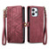 Xiaomi Redmi Note 12S Geometric Zipper Wallet Side Buckle Leather Phone Case - Red Xiaomi Redmi Note 12S Geometric Zipper Wallet Side Buckle Leather Phone Case - Red