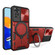 Xiaomi Redmi Note 11 4G CD Texture Sliding Camshield Magnetic Holder Phone Case - Red