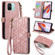 Xiaomi Redmi 12C Geometric Zipper Wallet Side Buckle Leather Phone Case - Pink
