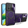 Xiaomi Redmi 12C CD Texture Sliding Camshield Magnetic Holder Phone Case - Purple