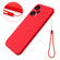 Xiaomi Poco F5 / Note 12 Turbo Pure Color Liquid Silicone Shockproof Phone Case - Red