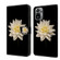 Xiaomi Redmi Note 10 4G Crystal 3D Shockproof Protective Leather Phone Case - White Flower
