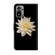 Xiaomi Redmi Note 10 4G Crystal 3D Shockproof Protective Leather Phone Case - White Flower