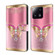 Xiaomi 13 Pro Crystal 3D Shockproof Protective Leather Phone Case - Pink Bottom Butterfly