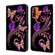Xiaomi Redmi 9T Crystal 3D Shockproof Protective Leather Phone Case - Purple Flower Butterfly