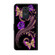 Xiaomi Redmi Note 9 Crystal 3D Shockproof Protective Leather Phone Case - Purple Flower Butterfly