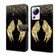 Xiaomi 13 Lite Crystal 3D Shockproof Protective Leather Phone Case - Golden Wings