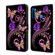 Xiaomi Redmi Note 8T Crystal 3D Shockproof Protective Leather Phone Case - Purple Flower Butterfly