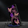 Xiaomi Redmi Note 8T Crystal 3D Shockproof Protective Leather Phone Case - Purple Flower Butterfly