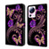 Xiaomi 13 Lite Crystal 3D Shockproof Protective Leather Phone Case - Purple Flower Butterfly