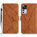 Xiaomi 12T / 12T Pro Stitching Embossed Leather Phone Case - Brown