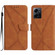 Xiaomi Redmi Note 12 4G Stitching Embossed Leather Phone Case - Brown