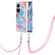 OPPO Reno10 5G Global Electroplating IMD TPU Phone Case with Lanyard - Blue Marble