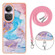 OPPO Reno10 Pro 5G Global Electroplating IMD TPU Phone Case with Lanyard - Blue Marble