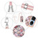 OPPO Reno10 5G Global Electroplating IMD TPU Phone Case with Lanyard - Pink Scales