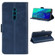 Dual-side Magnetic Buckle Horizontal Flip Leather Case OPPO Reno 10x Zoom, with Holder & Card Slots & Wallet & Photo Frame - Dark Blue