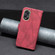 OPPO A38 4G Magnetic Buckle Rhombus Texture Leather Phone Case - Red