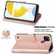 OPPO Realme C21Y Four-leaf Clasp Embossed Leather Case with Lanyard & Card Slot & Wallet & Holder - Rose Gold