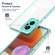 Realme 9i / OPPO A36 / A76 / A96 4G 3 in 1 Clear TPU Color PC Frame Phone Case - Light Green