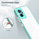 Realme 9i / OPPO A36 / A76 / A96 4G 3 in 1 Clear TPU Color PC Frame Phone Case - Light Green