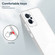 Realme 9i / OPPO A36 / A76 / A96 4G 3 in 1 Clear TPU Color PC Frame Phone Case - White