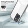 Realme 9i / OPPO A36 / A76 / A96 4G 3 in 1 Clear TPU Color PC Frame Phone Case - Black