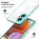 OPPO A17 4G 3 in 1 Clear TPU Color PC Frame Phone Case - Light Green